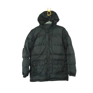 LL Bean Parka Puffer Jacket Downtek Black Removable Hood